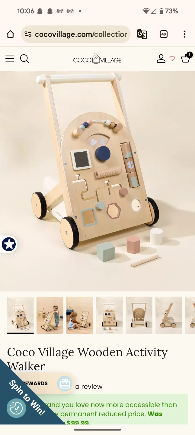 Coco Village Wooden Activity Walker image indicator(2)