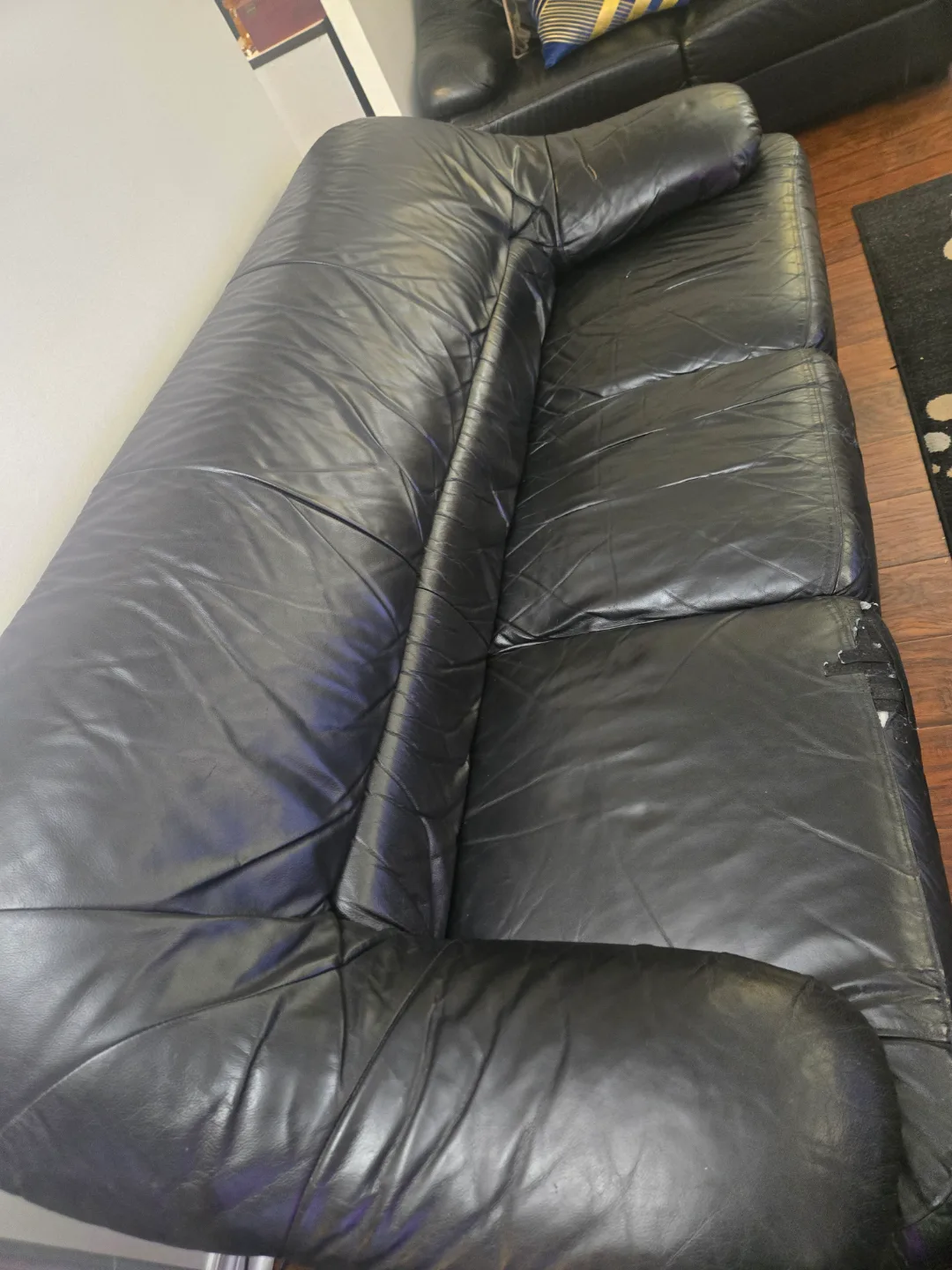 Black Leather Sofa & Two  Swivel Chairs image indicator(3)