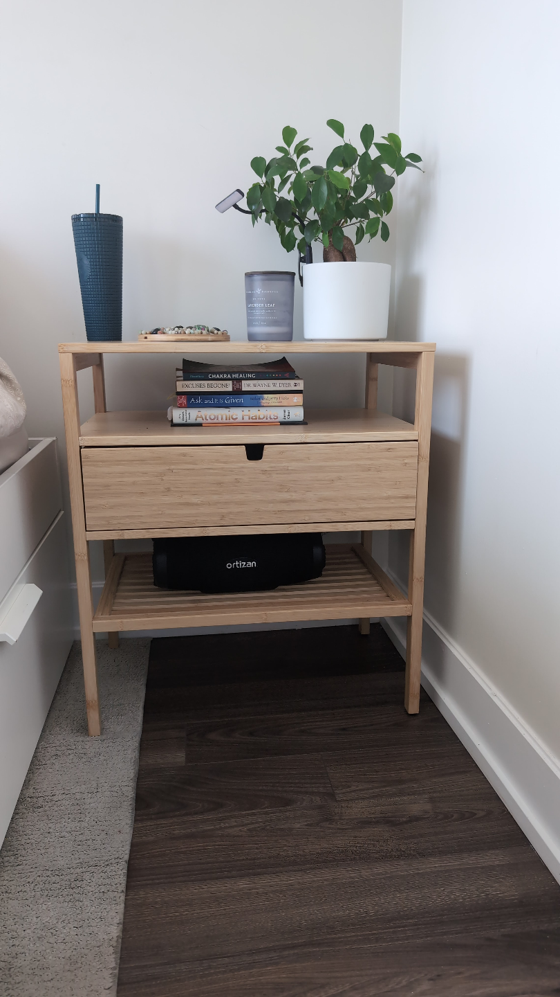 IKEA NORDKISA Bamboo Nightstand - photo 2