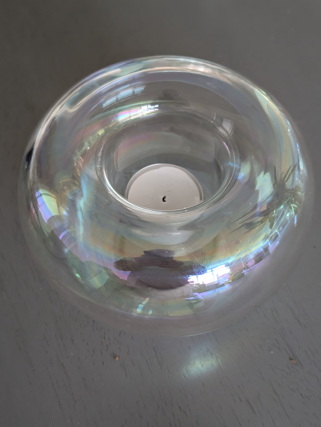 Iridescent Glass Candle Holder - photo 2