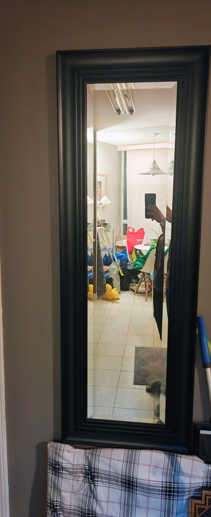 Full-Length Black Framed Mirror