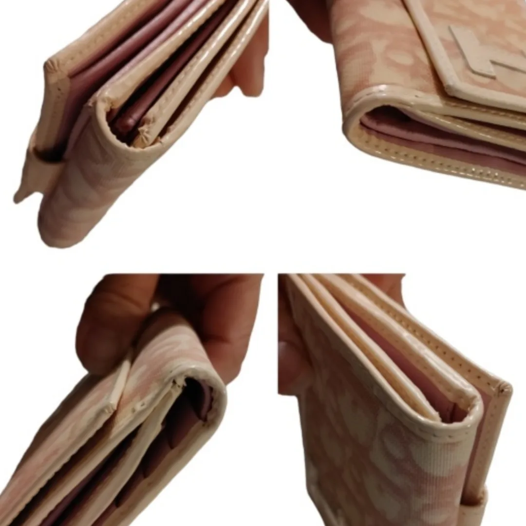 Christian Dior Pink Canvas Leather Wallet image indicator(8)