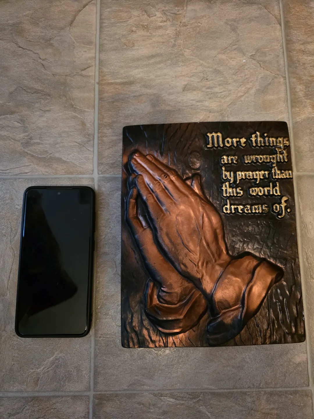Bronze Praying Hands Wall Plaque thumbnail