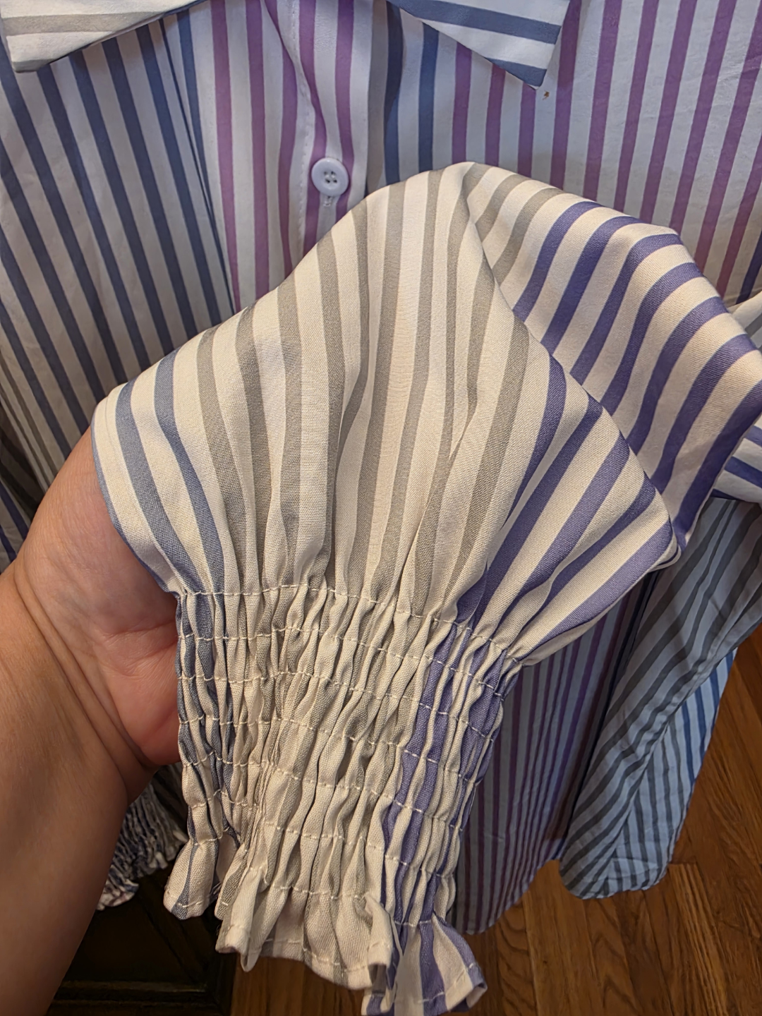 Women's XXL Striped Button-Down Blouse - photo 5