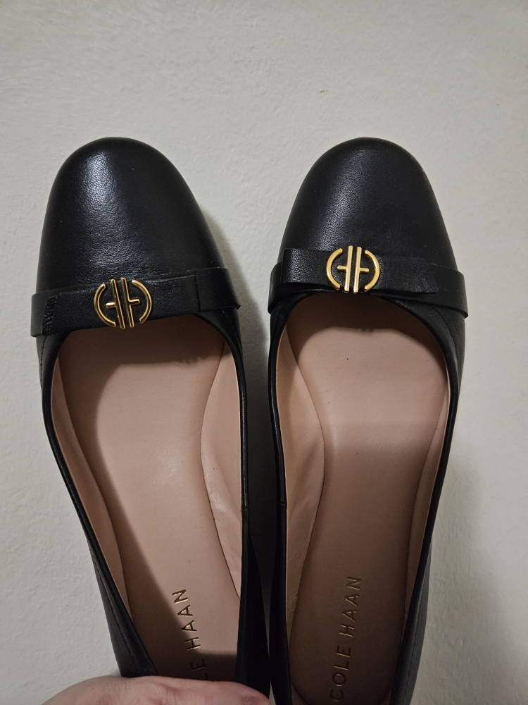 Cole Haan Black Leather Shoes Wedge