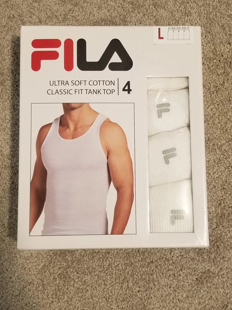 Fila Men's Ultra Soft Cotton Classic Fit Tank Top (4-pack) -