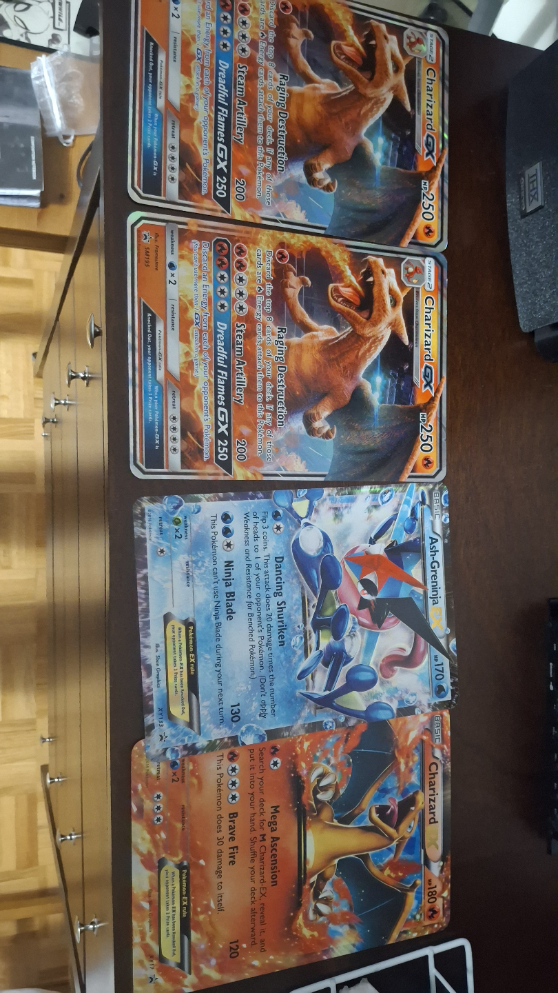 Jumbo Pokemon Cards - Charizard GX, Ash-Greninja, and More!