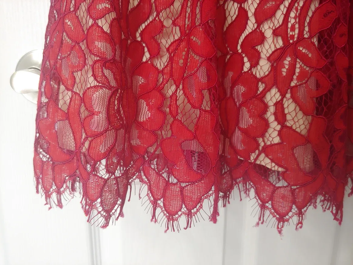Beautiful Red Lace Dress image indicator(4)