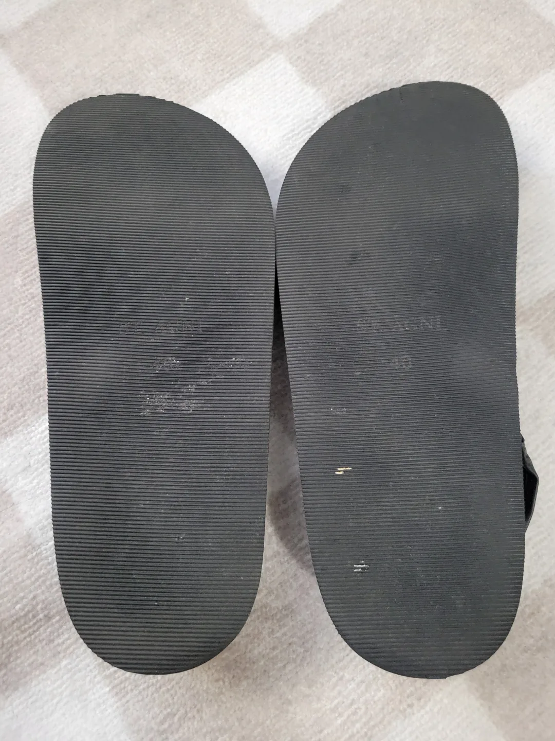 ST. AGNI Black Leather Sandals image indicator(4)