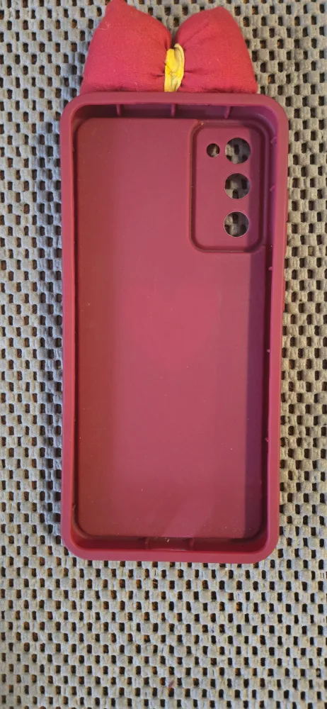 Cute Maroon Phone Case with Bow and Heart image indicator(2)