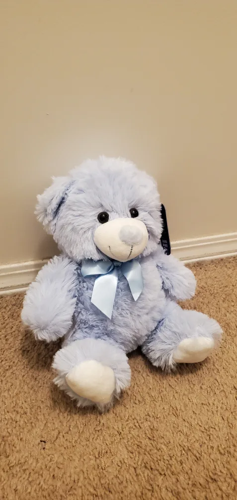 Adorable Light Blue Plush Teddy Bear image indicator(2)