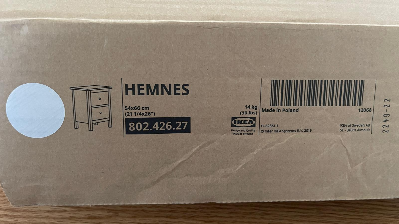 BRAND NEW IKEA HEMNES Two-Drawer Nightstand - Unassembled - photo 2