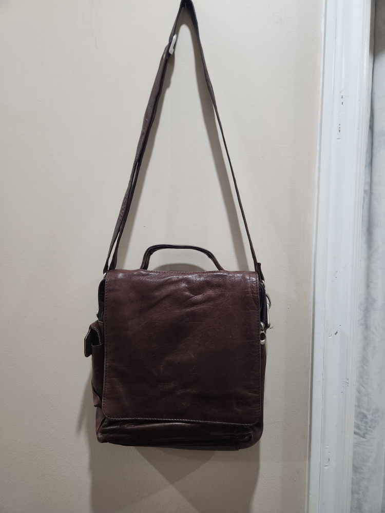 Brown Leather Messenger Bag