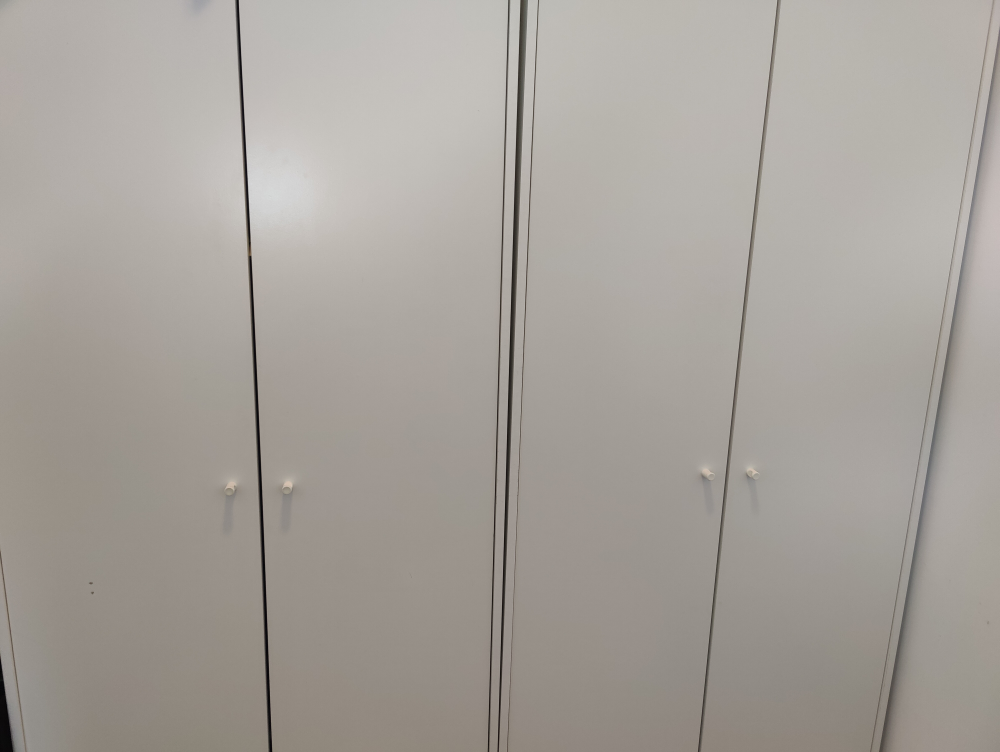 2-Door Wardrobe White with Shelves - Excellent Condition - photo 3