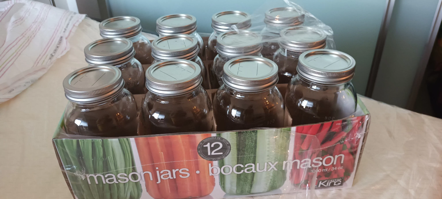 12 Mason Jars, (1 lit) - photo 2