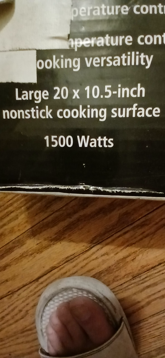Mainstays 20-Inch Griddle - 1500 Watts - photo 3