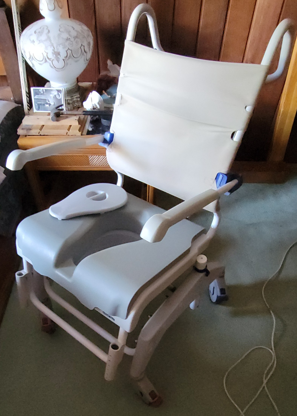 Commode  reclinable Shower Chair for shower & transfer
