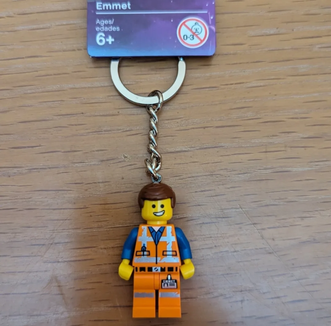 LEGO Emmet Keychain from The LEGO Movie thumbnail