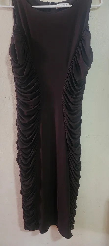 Calvin Klein Brown Ruched Mini Dress image indicator(2)