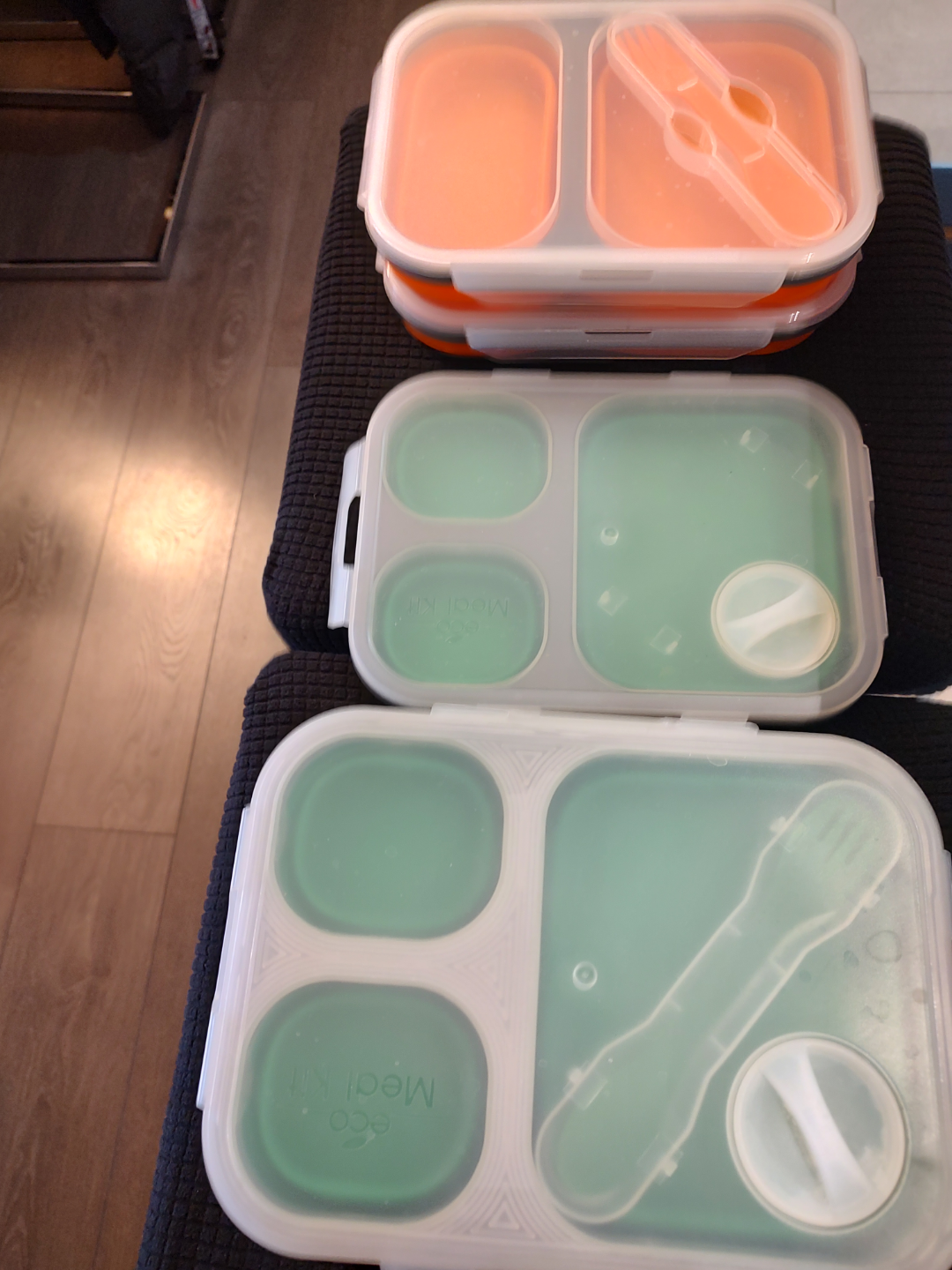 Three Silicone Bento Boxes