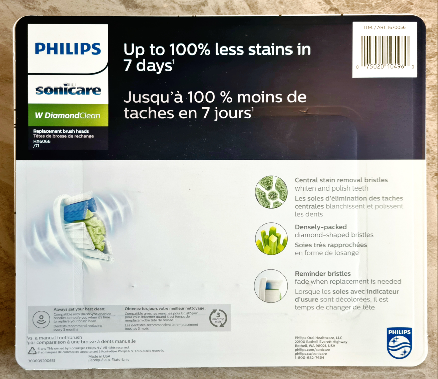 Philips Sonicare DiamondClean Brush Heads - 6 Pack - photo 2