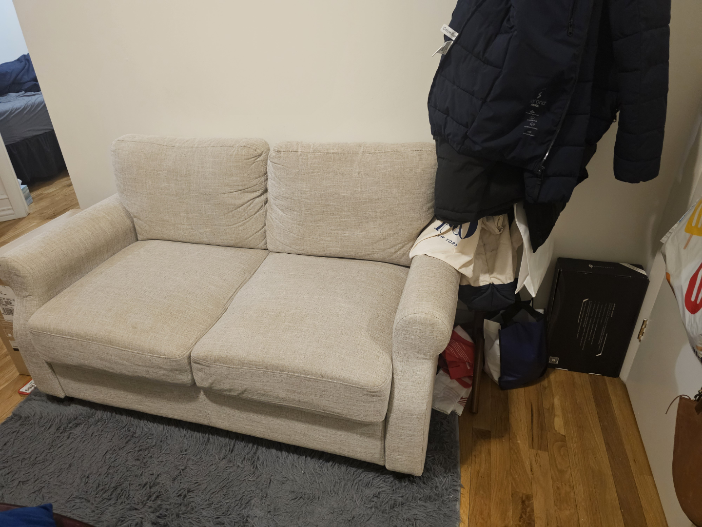 Zinus Josh Loveseat Sofa - Beige - photo 3