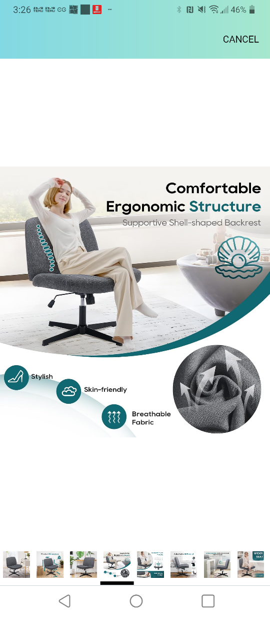 Grey Swivel Ergonomic Office Chair - photo 4