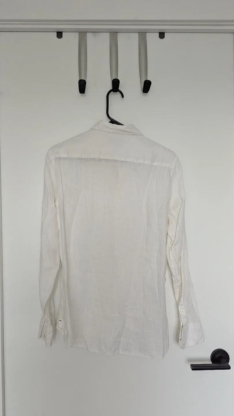 Men's MNG Man White Linen Shirt image indicator(3)