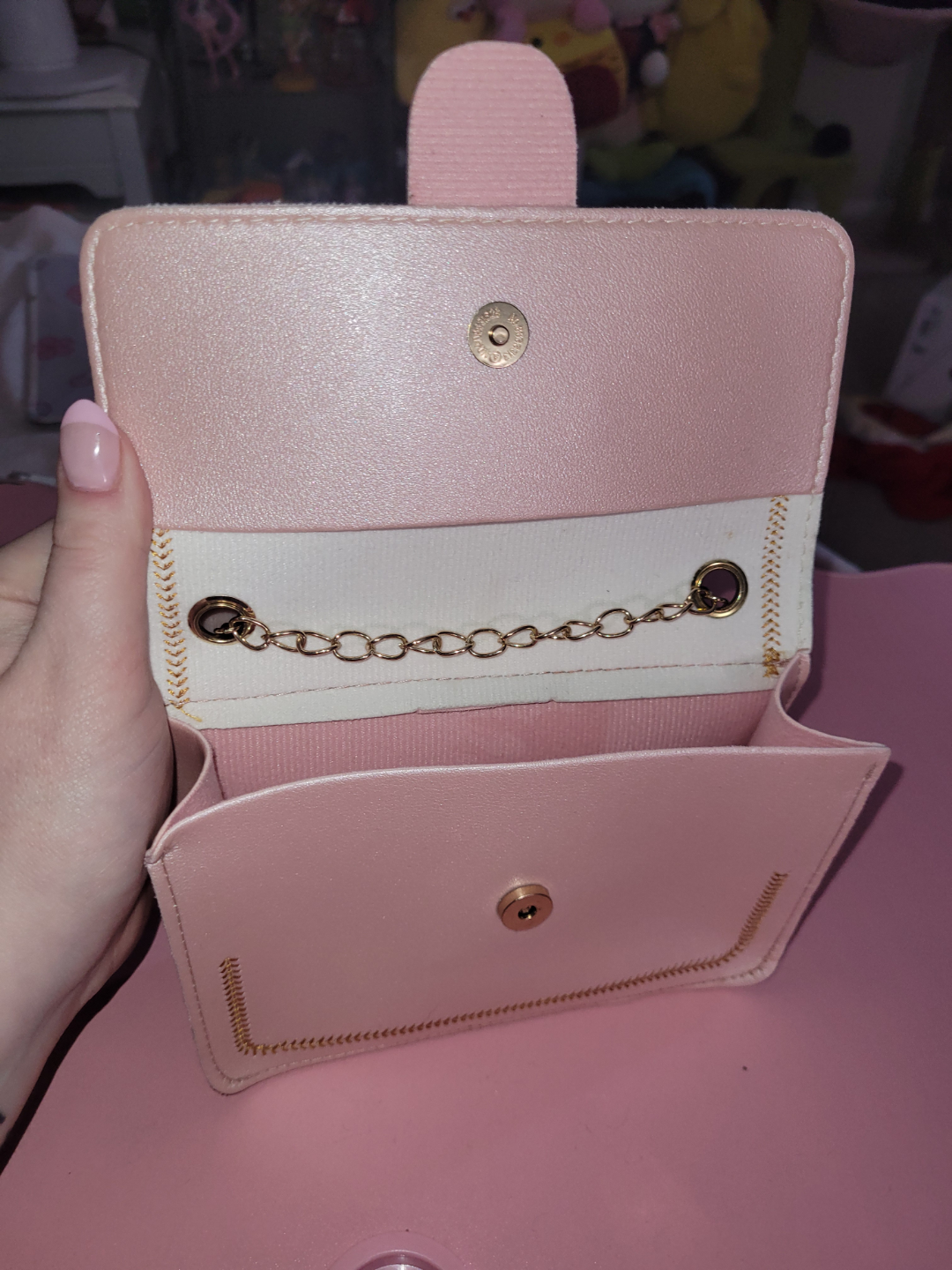 Cute Pink and White Mini Crossbody Bag - photo 3