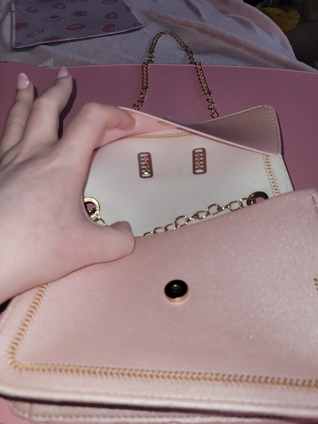 Cute Pink and White Mini Crossbody Bag - photo 5