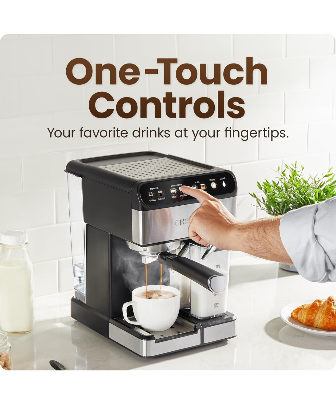Chefman 15-Bar Espresso Machine with Milk Frother - photo 4