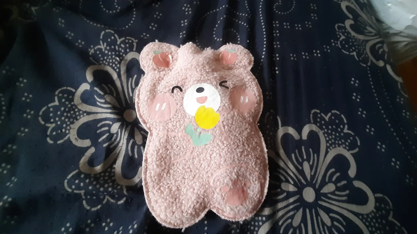 Adorable Pink Bear Hot Water Bottle thumbnail