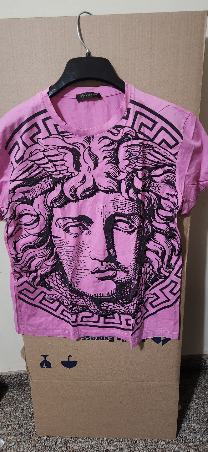Pink Versace Medusa T-Shirt