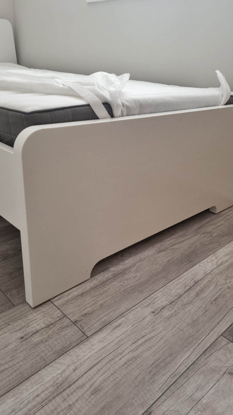 IKEA MALM White Twin Bed Frame with memory foam Mattress - photo 3