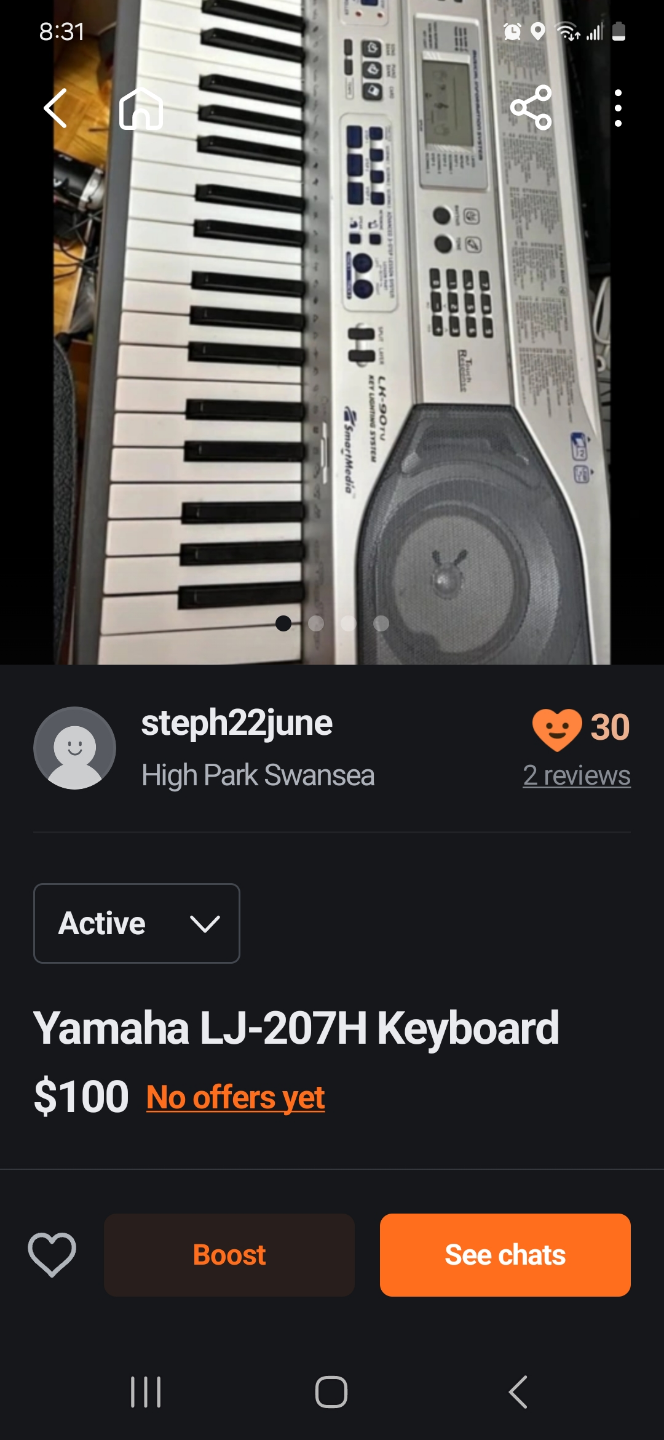 Yamaha LJ-207H Keyboard