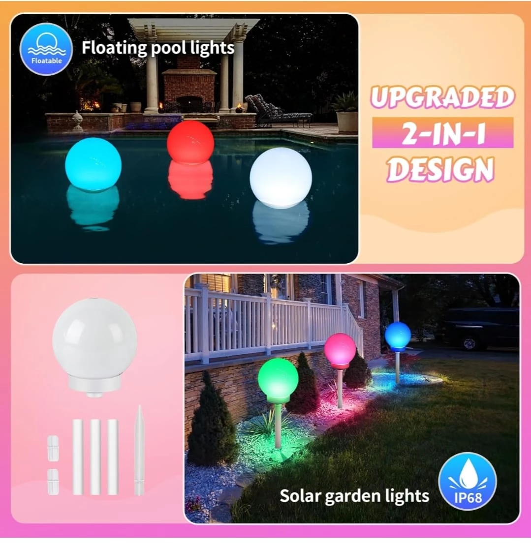 RGB Colour Changing Floating & Garden Lights - photo 5