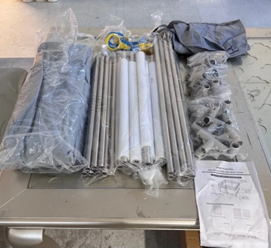 Grey Baby Playpen - Portable & Safe image indicator(3)