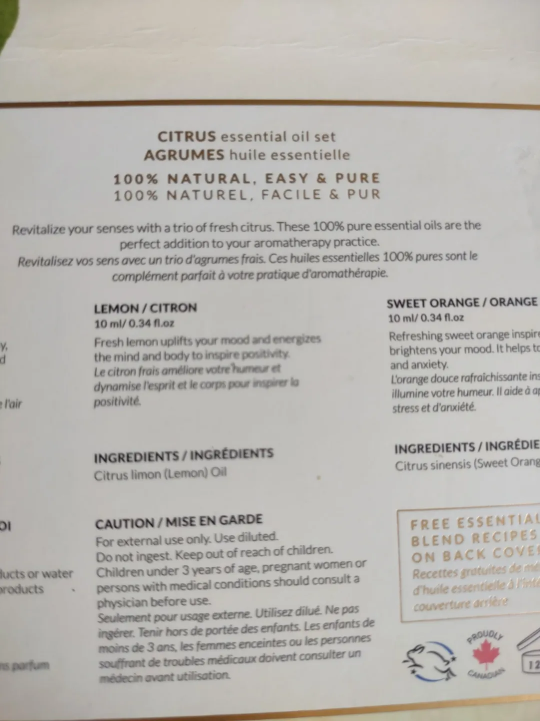 (NEW) Organic Scentuals Citrus Essential Oil Set image indicator(4)