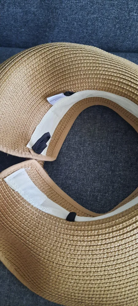 Women's Straw Sun Visor Hat image indicator(2)