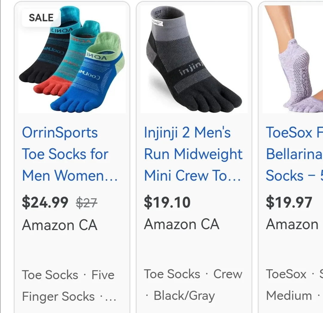 🏃�‍♀️Injinji runners toe socks image indicator(3)