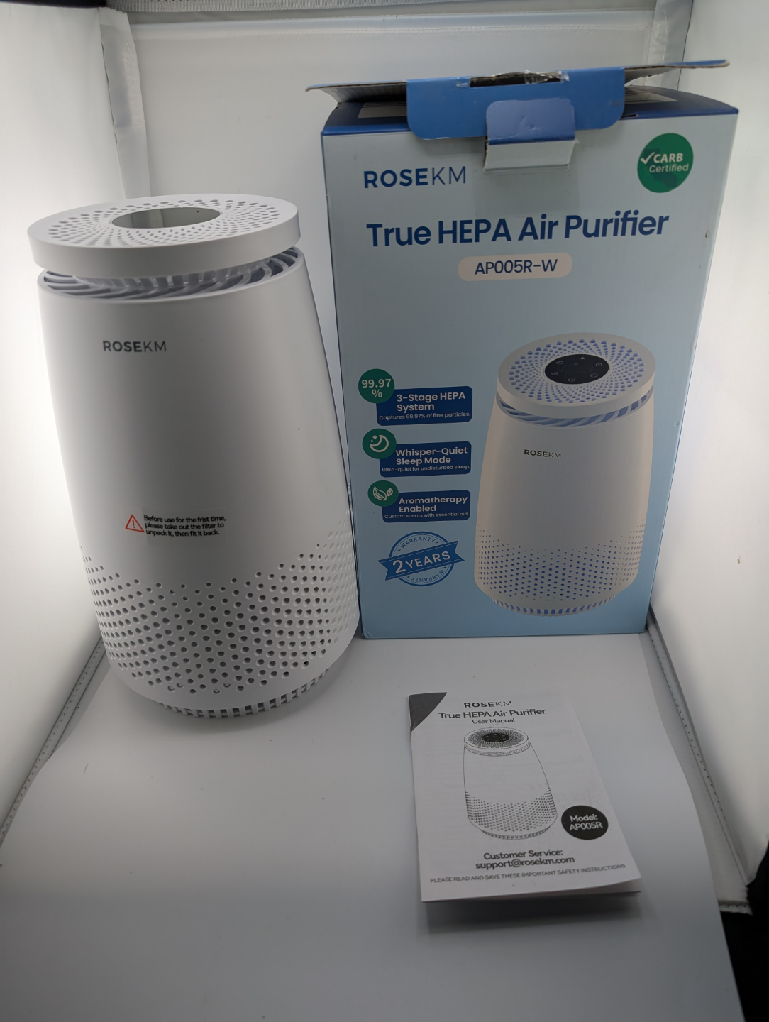 (👉BRAND NEW👈) AIR PURIFIER - TRUE HEPA - ROSEKM AP005R-W