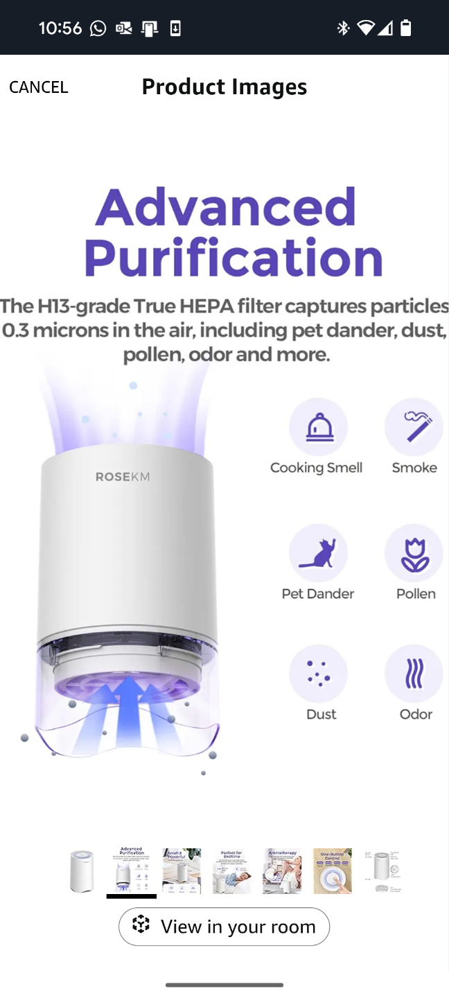 (👉BRAND NEW👈) AIR PURIFIER - TRUE HEPA - ROSEKM AP005R-W - photo 2