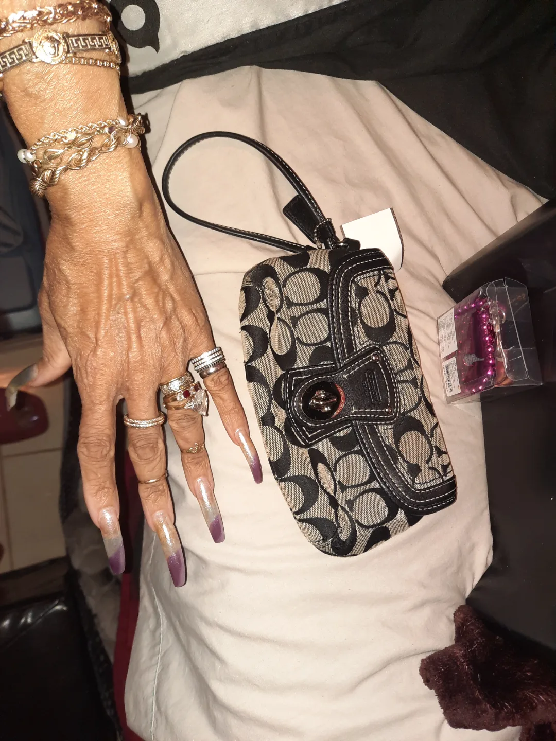 Authentic coach wrIstlet Signature series black image indicator(5)