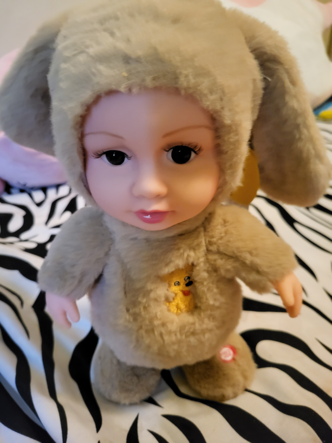 Adorable Baby in Puppy Costume Plush Toy