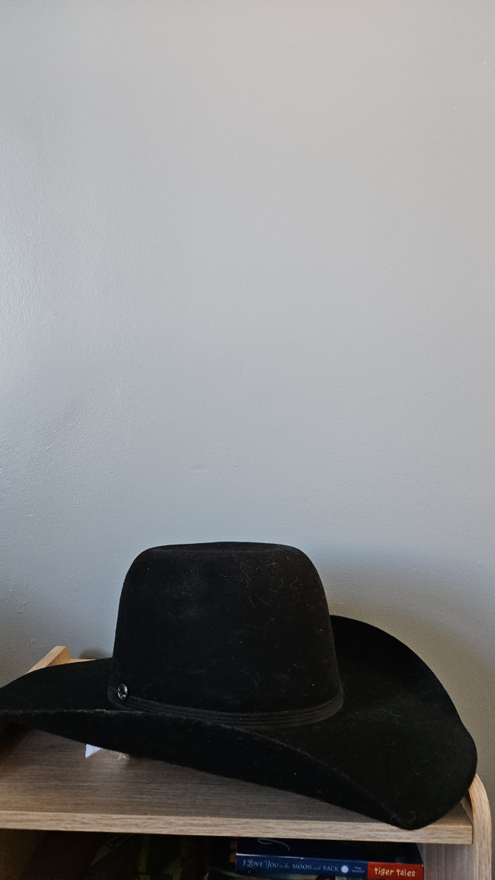 Men's Resistol Black Cowboy Hat - Size 7 3/8 - photo 3