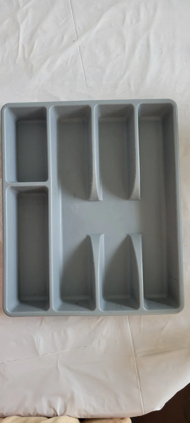 Gray Plastic Cutlery Tray Organizer thumbnail