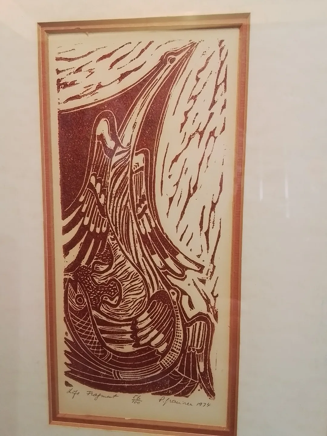 Print titled 'Life Fragment' by P. Granirer 1974 image indicator(4)