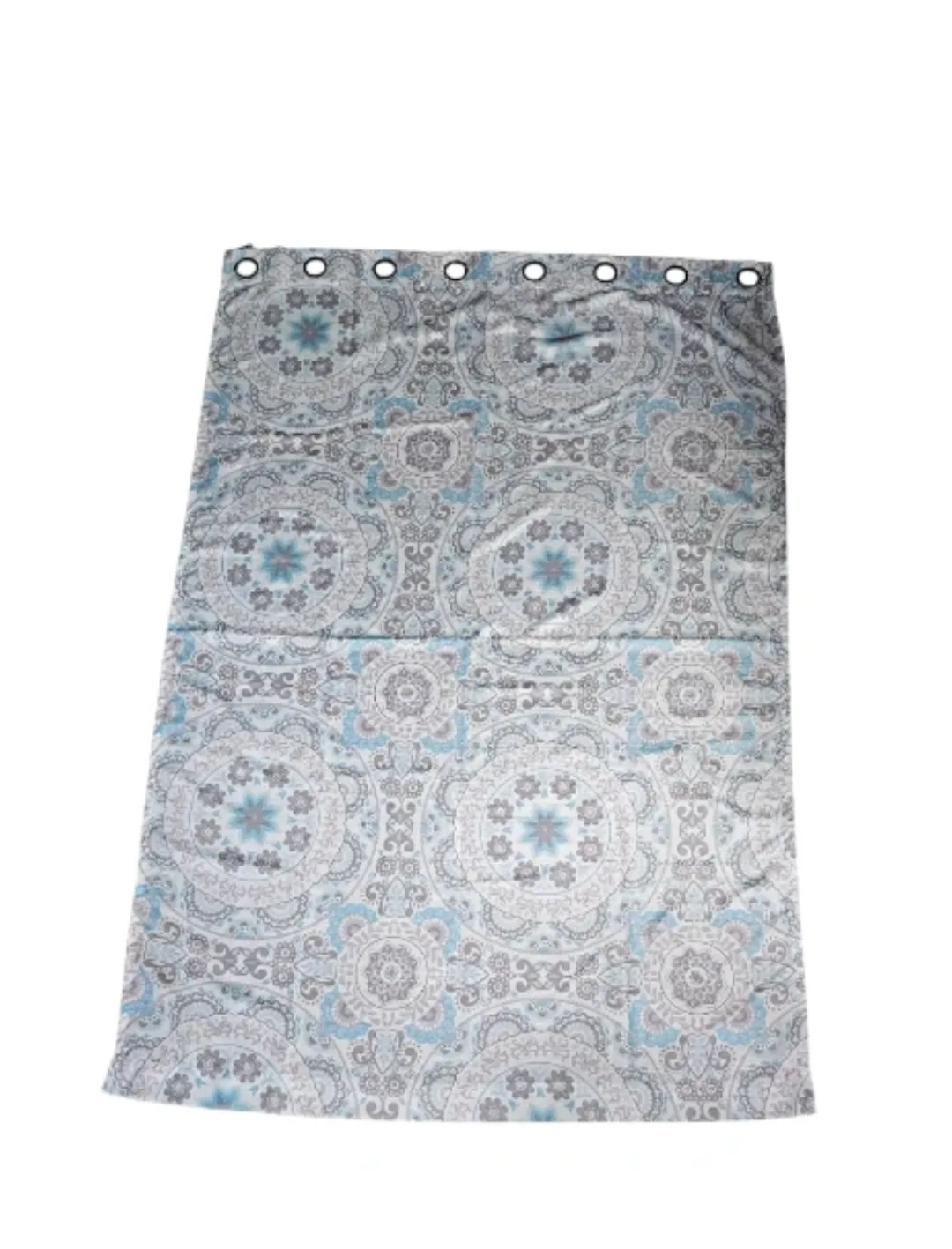 54" x 84" Curtain Panel - Blue Grey Medallion Print image indicator(8)