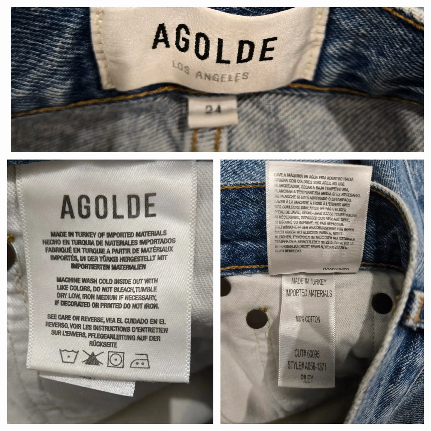AGOLDE Riley High-Rise Straight Cropped Jeans Size 24 image indicator(10)