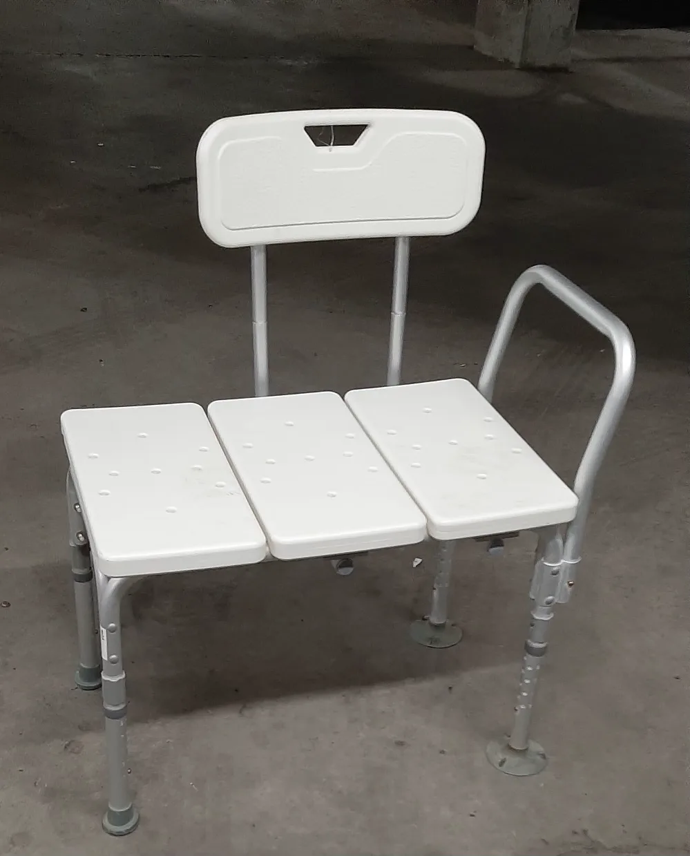 Shower Bench with Backrest and Handrail Adjustable Height image indicator(2)